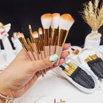 ست براش 9 تیکه کیف چرمی