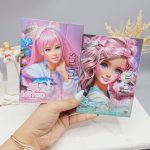 سایه کیفی ژولیوس بیوتی طرح دختر مو صورتی کد jl2025