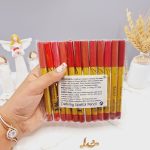 پک 12 تایی رژ مدادی برند YUBE پوکه طلایی کد A