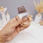 کش مو 2 تایی طرح گل قلبی مراورید دار کد 0012 رندم