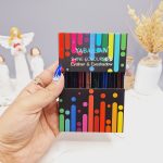 پک 12 تایی خط چشم رنگی فوق العاده زیبا و ضد آب ترند YABAGLIAN کد 0126