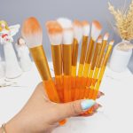 ست براش 8 تیکه شیشه ای رنگ پاستیلی