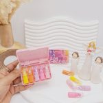 پک بالم لب 5 تایی رنگارنگ طرح میوه ای کد 8099-3